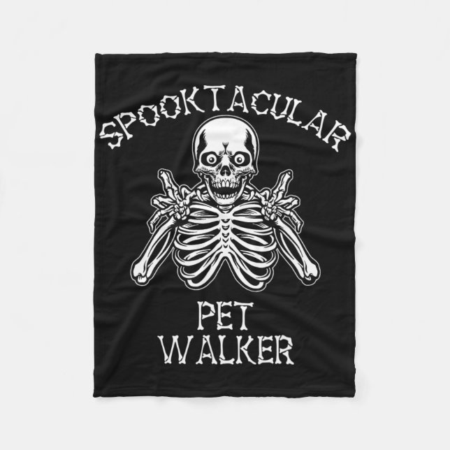 Cobertor De Velo Engraçado Spooktacular Pet Walker Halloween (Frente)