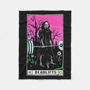 Cobertor De Velo Engraçado Tarot Card Deadlifos do Gym Workout Lido