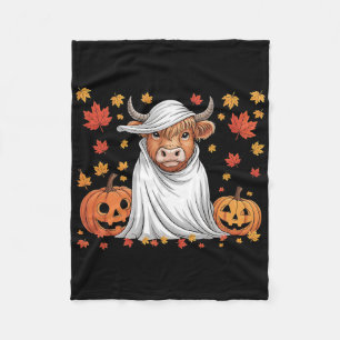 Cobertor De Velo Engraçado Vaca Fantasma Spooky Pumpkin Alô Fall Ha