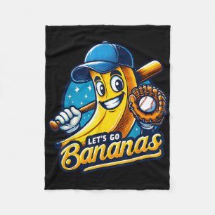 Cobertor De Velo Engraçado Vamos Bananas Cuja Fruta de Banana Jogue