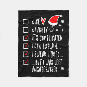 Cobertor De Velo Engraçado Xmas, Boa Lista Que Posso Explicar.