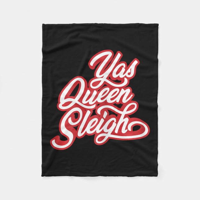 Cobertor De Velo Engraçado Yas Queen Sleigh (Frente)