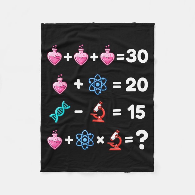 Cobertor De Velo Enigma de Matemática de Ciência do Dia dos Namorad (Frente)