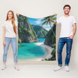 Cobertor De Velo "Enrola-se no Paraíso: A Vara Tropical