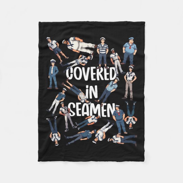 Cobertor De Velo Envergonhar inadequado marinheiro de humor adulto  (Frente)