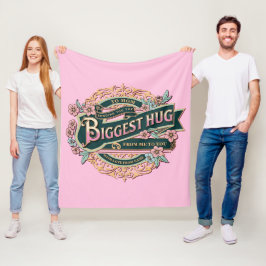 Cobertor De Velo Enviando o maior abraço de mim para você