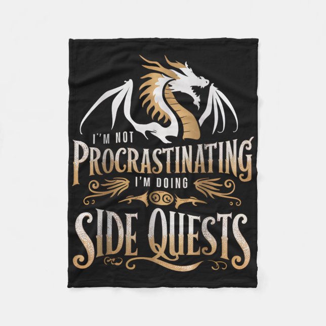 Cobertor De Velo Epic Gamer Fantasy Adventure Apparel Doing Side Qu (Frente)