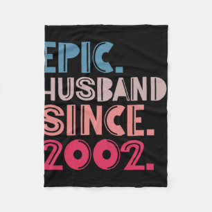 Cobertor De Velo Epic Husband Desde 2002 20 Casamento Aniversário R