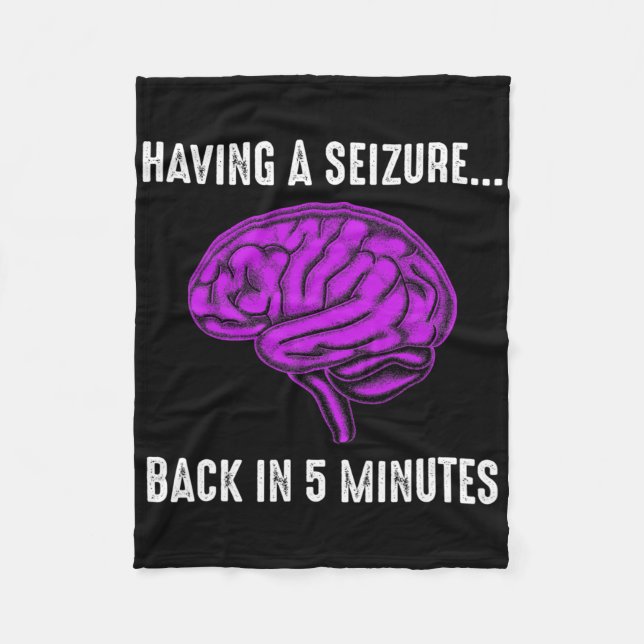 Cobertor De Velo Epilepsy Awareness Having Seizure Epileptic Warrio (Frente)