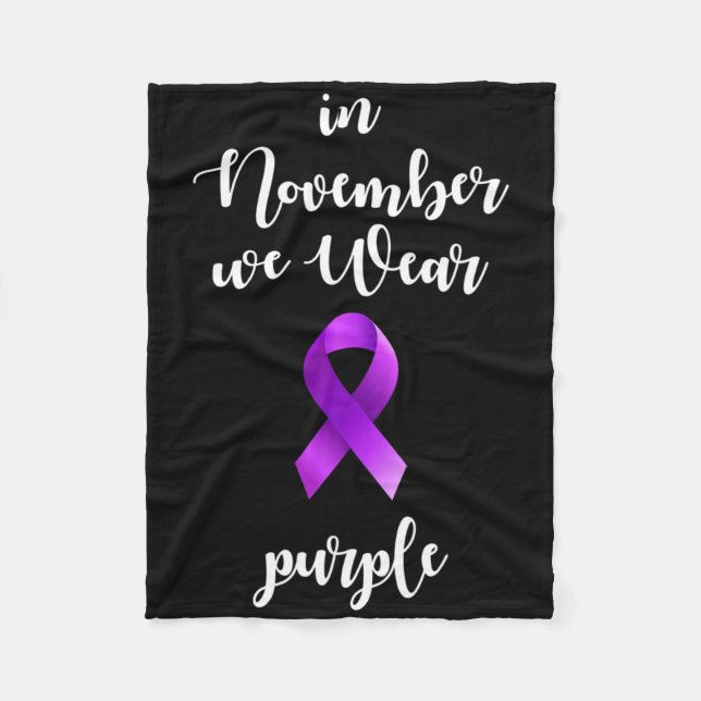 Cobertor De Velo Epilepsy Awareness Month In November We Wear Purpl (Frente)