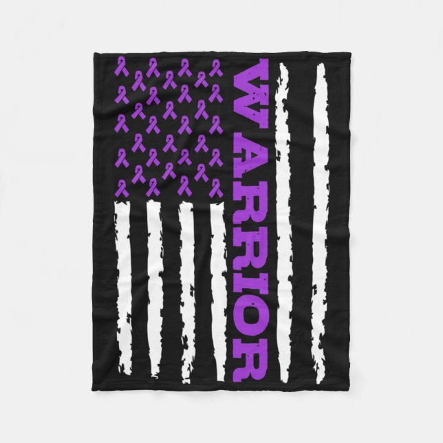 Cobertor De Velo Epilepsy Awareness Warrior  (Frente)