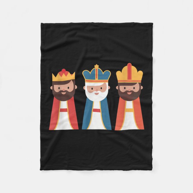 Cobertor De Velo Epiphany Feliz Dia De Reyes Three Wise Men Happy H (Frente)