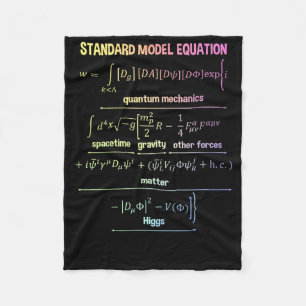 Cobertor De Velo Equação Modelo Padrão De Nerdy - Presente Para Fís