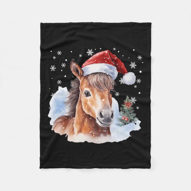 Cobertor De Velo Equestre Equestrian Cavalo Santa Hat Equest (Frente)