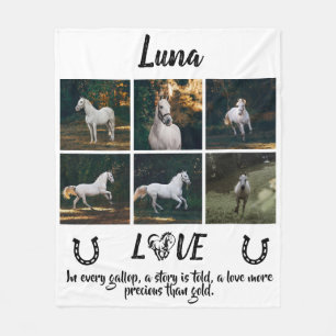 Cobertor De Velo Equestre Personalizado Foto e Poema