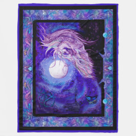 Cobertor De Velo Equino azul púrpura peguasus eque