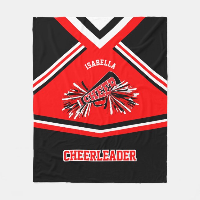 Cobertor De Velo Equipamento 📣 cheerleader - Vermelho, Branco e Pr (Frente)