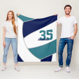 Cobertor De Velo Equipe azul de marinho colorido de vôlei gigante