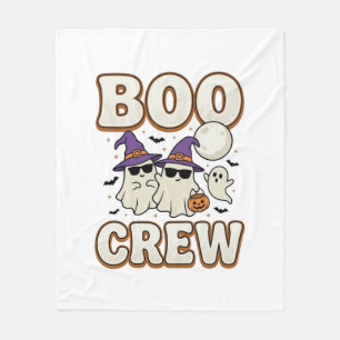 Cobertor De Velo Equipe Boo Fantasma Halloween Design Vetorial Vint