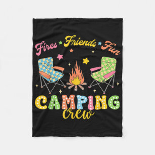 Cobertor De Velo Equipe de Acampamento Família Amigos Garotas Crian
