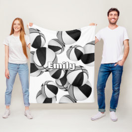 Cobertor De Velo equipe de basquetebol da cinza negra colorido deco