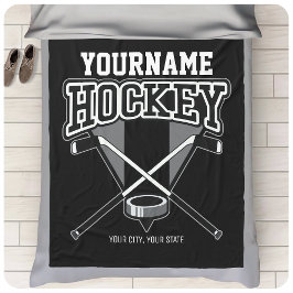 Cobertor De Velo Equipe de Coletor de Hóquei em NOME Personalizado