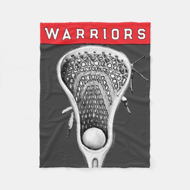 Cobertor De Velo Equipe de Lacrosse Vermelho (Frente)