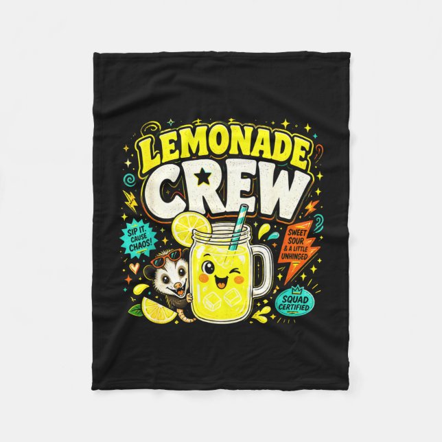 Cobertor De Velo Equipe de limonada engraçada crianças fofas barrac (Frente)