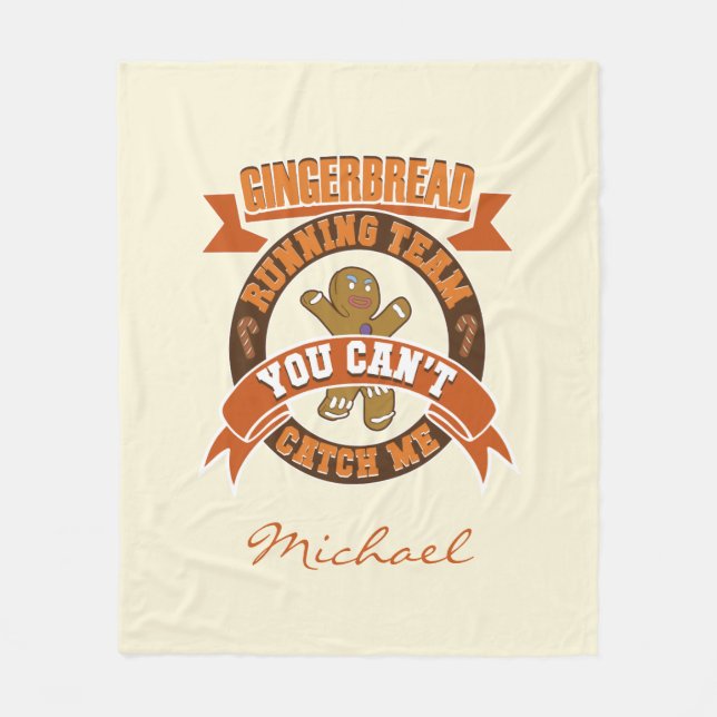 Cobertor De Velo Equipe de Pão de Natal Personalizado (Frente)