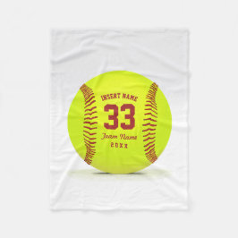 Cobertor De Velo Equipe de Softball Personalizada