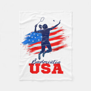 Cobertor De Velo Equipe de Suporte Badminton EUA Bandeira Americana