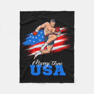 Cobertor De Velo Equipe de Suporte Muay Thai EUA Bandeira Americana