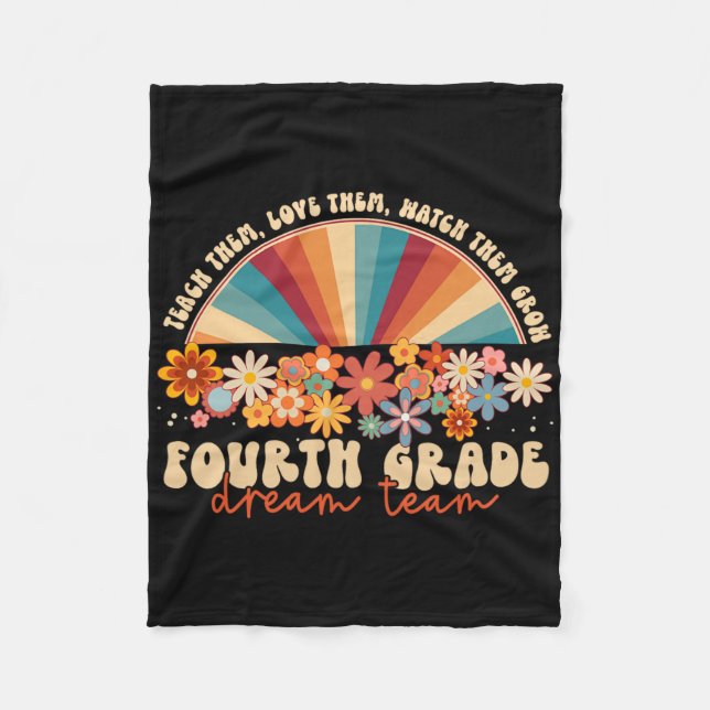 Cobertor De Velo Equipe dos Sonhos da 4ª Série Groovy Rainbow Ck T  (Frente)