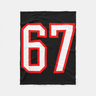 Cobertor De Velo Equipe Esportiva Número #67 Branco Vermelho Varsit