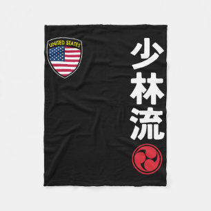 Cobertor De Velo Equipe Karate Shorin Ryu Sinalizador Dos Eua Japon