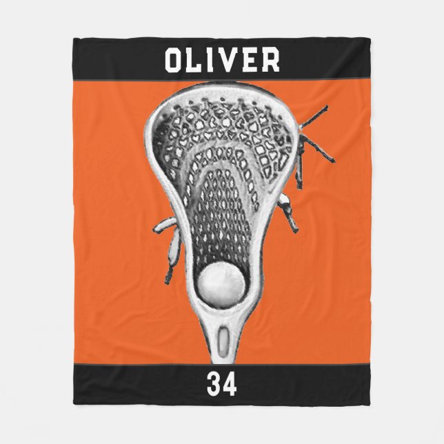 Cobertor De Velo Equipe Laranja de Lacrosse (Frente)