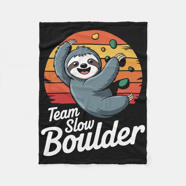 Cobertor De Velo Equipe Slow Boulder Sloth Climbing Fun  (Frente)