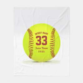 Cobertor De Velo Equipe Softball Personalizada