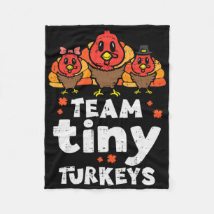 Cobertor De Velo Equipe Tiny Turkeys Bonita Dia de Ação de Graças N