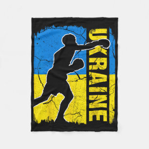 Cobertor De Velo Equipe Ucraniana de Boxe Bandeira da Ucrânia Luvas