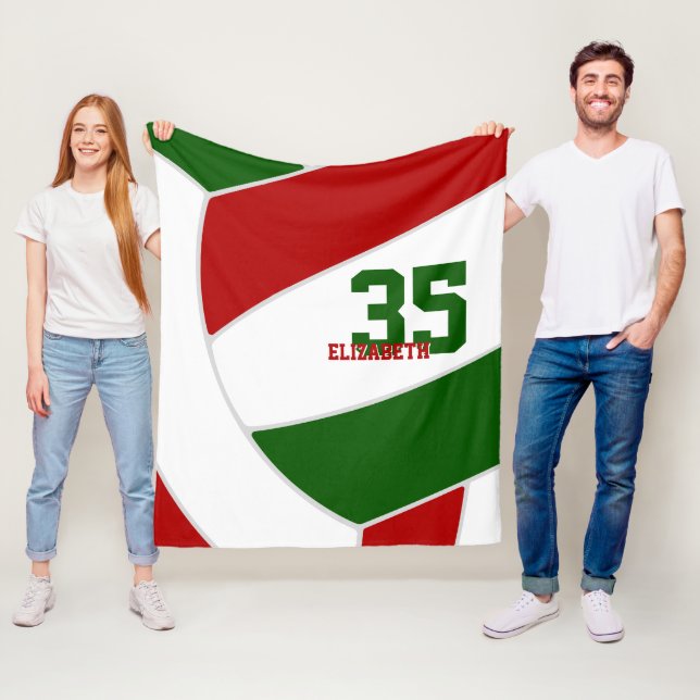 Cobertor De Velo equipe verde-vermelha de vôlei gigante (In Situ)