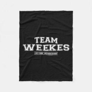 Cobertor De Velo Equipe Weekes _ Presente de Sobrenome Nome da Famí