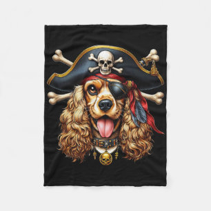 Cobertor De Velo Er Spaniel Pirata Crossbones Halloween Mens Womens