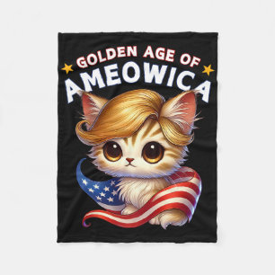 Cobertor De Velo Era Dourada De Ameowica Gato Fofo Gatinho Cabelo O
