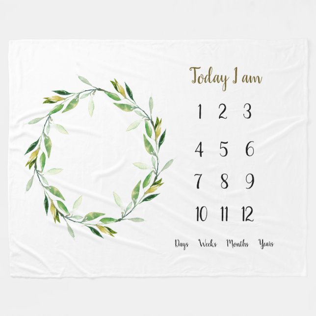 Cobertor De Velo Era verde o bebê 1rua ano. (Frente (Horizontal))