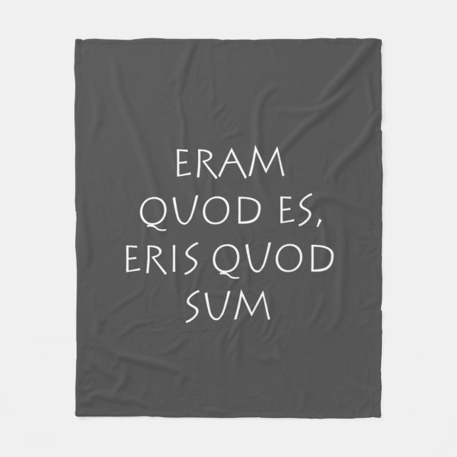 Cobertor De Velo Eram quod es eris quod sum (Frente)