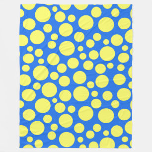 Cobertor De Velo Ervilhas amarelas sobre fundo azul-céu