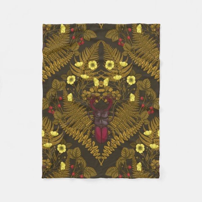 Cobertor De Velo Escaravelho e samambaias (Frente)