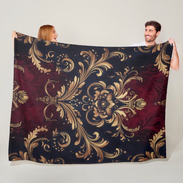 Cobertor De Velo Escarlate e barroco Dourado (In Situ)