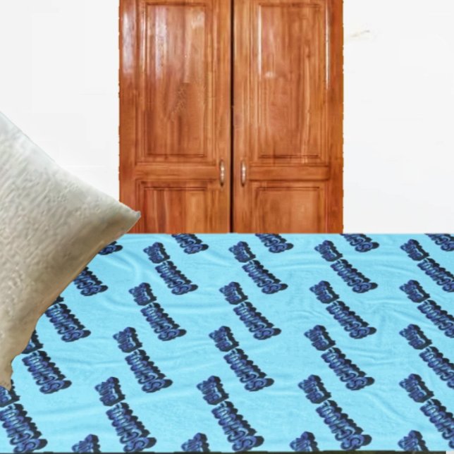 Cobertor De Velo Escola Bluz-3DII (This customized, fleece blanket, gives your bedroom, or dorm room, that personal touch!)